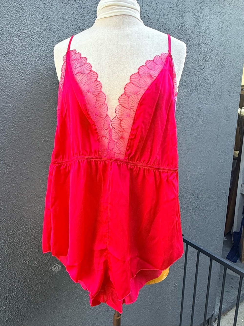 Bluebella Hot Pink Lace Bralette with Floral Embroidery